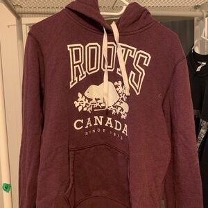 Roots Burgundy Hoodie with Logo